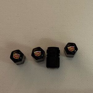Cadillac Valve Stem Caps in Black Set of 4 NWT